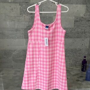 Old Navy Pink Checkered Dress